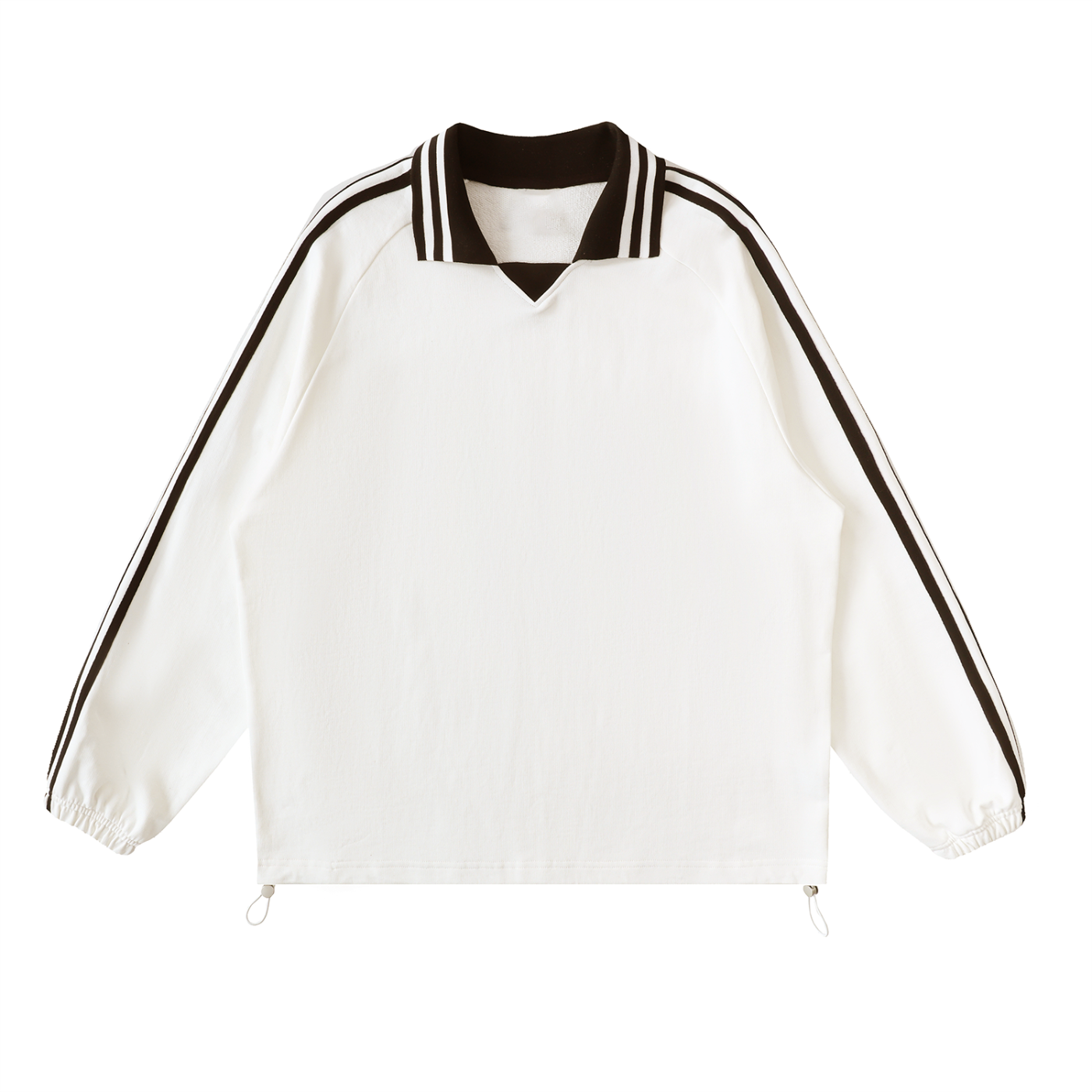 LIFTHEIST STRIPED LAPEL SWEATSHIRT