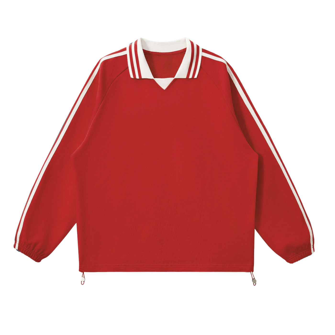 LIFTHEIST STRIPED LAPEL SWEATSHIRT